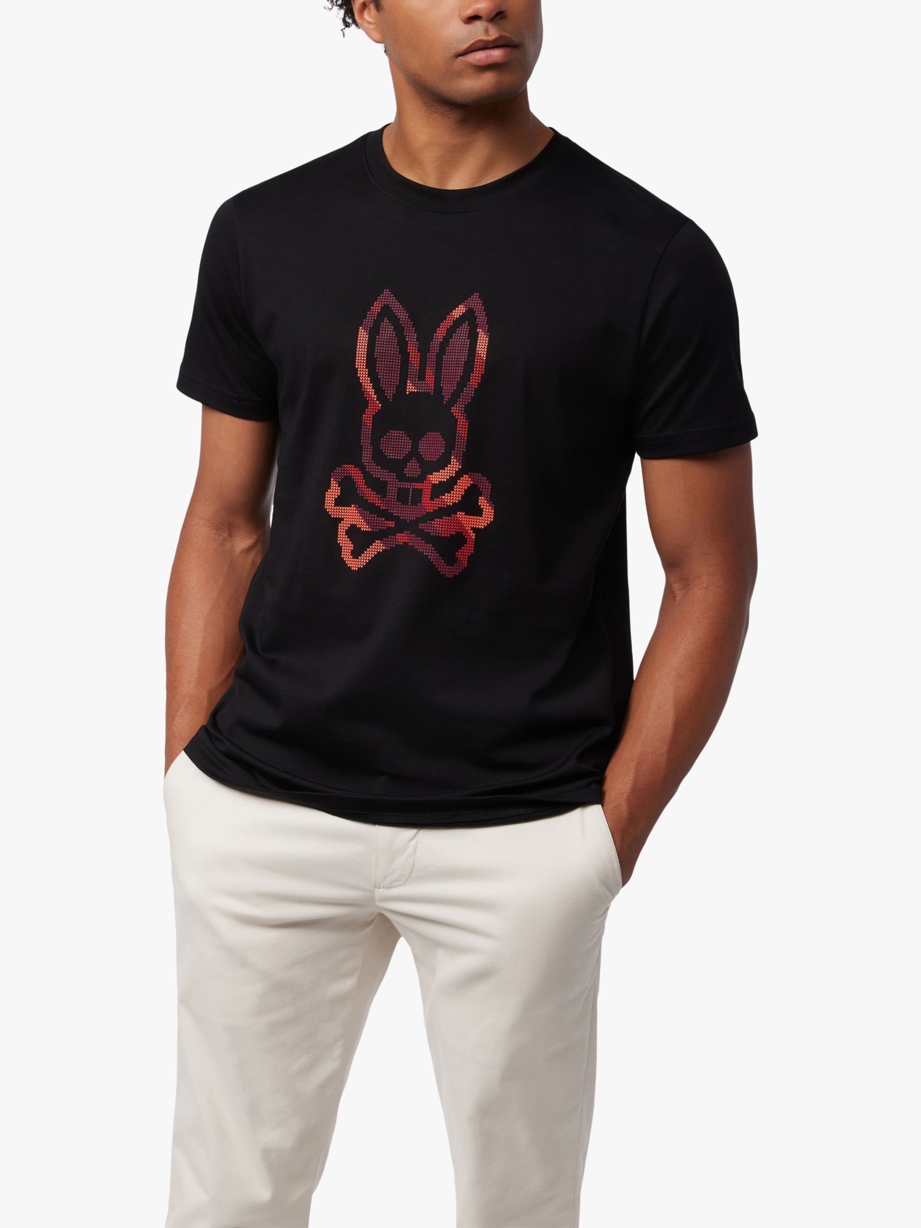 Psycho Bunny Apple Valley Graphic T-Shirt, Black/Multi, S
