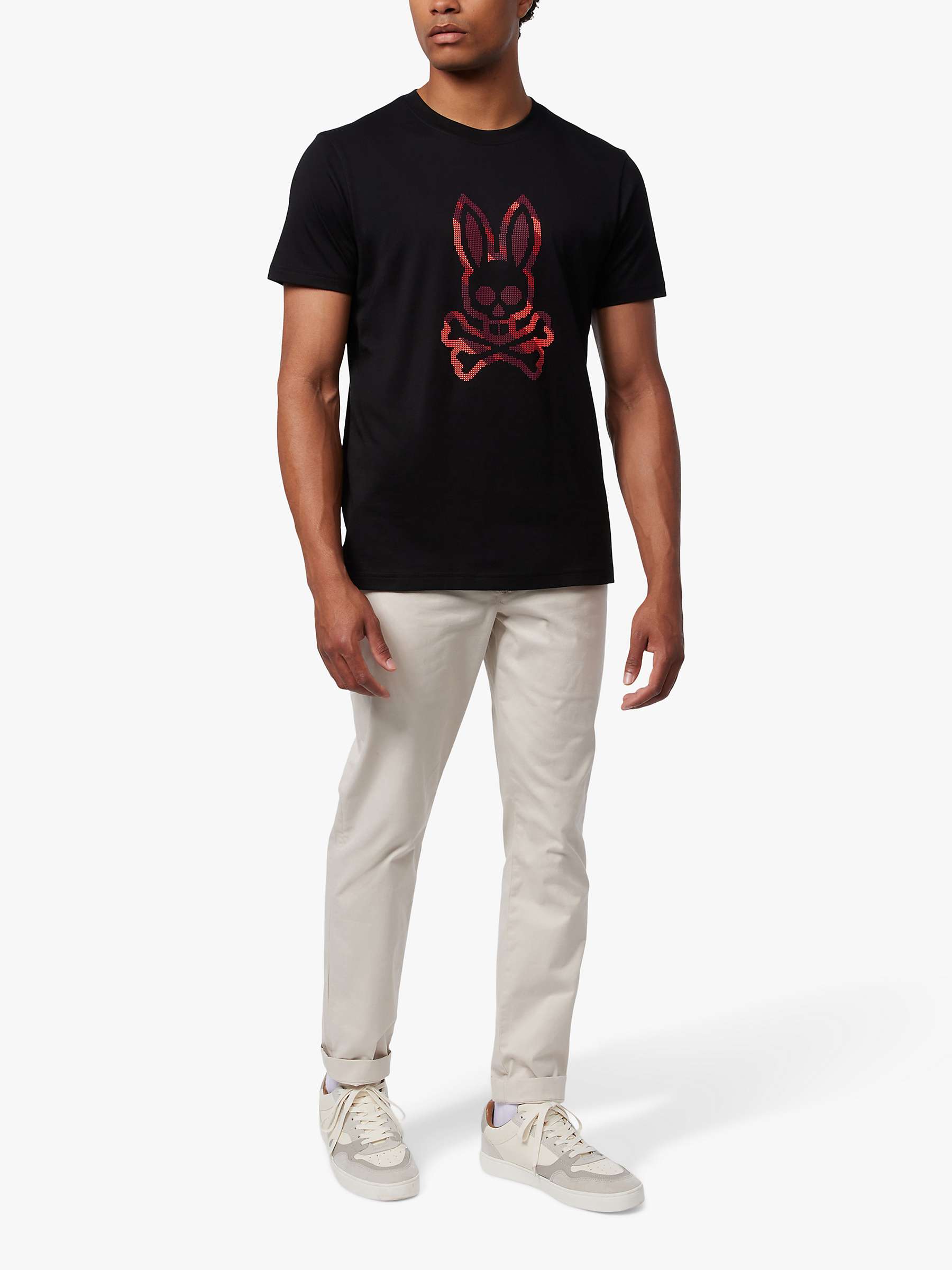 Buy Psycho Bunny Apple Valley Graphic T-Shirt, Black/Multi Online at johnlewis.com