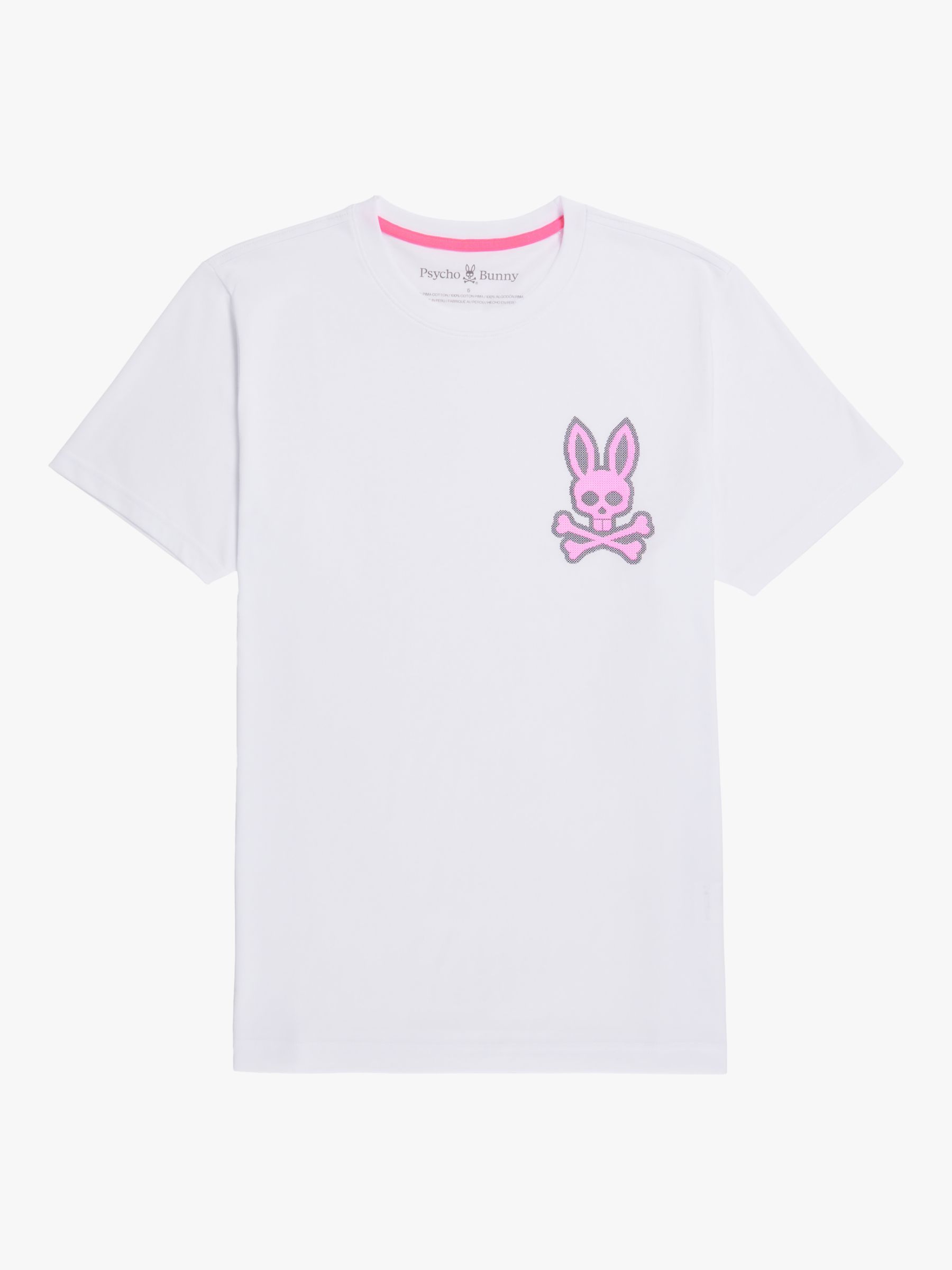 Psycho Bunny Lancaster Cross Bunny T-Shirt, White, S