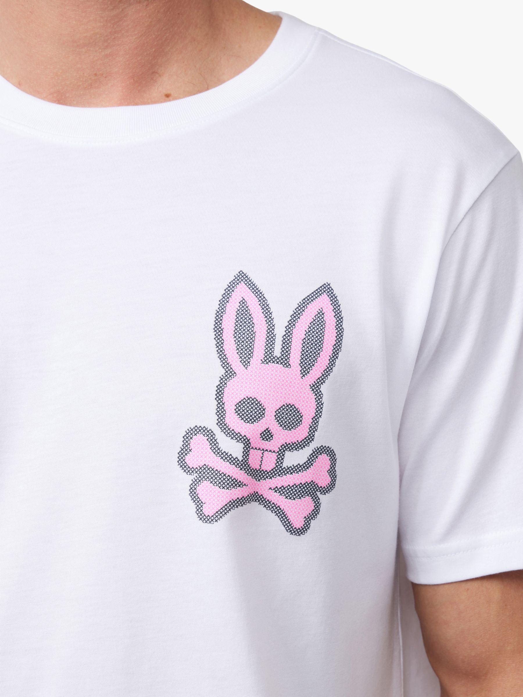 Psycho Bunny Lancaster Cross Bunny T-Shirt, White, S