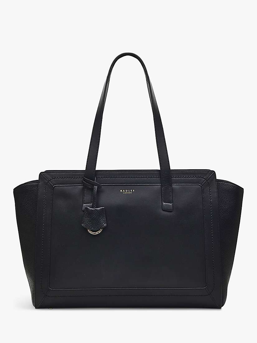 Buy Radley Marston Mews Medium Zip Top Tote Bag, Black Online at johnlewis.com