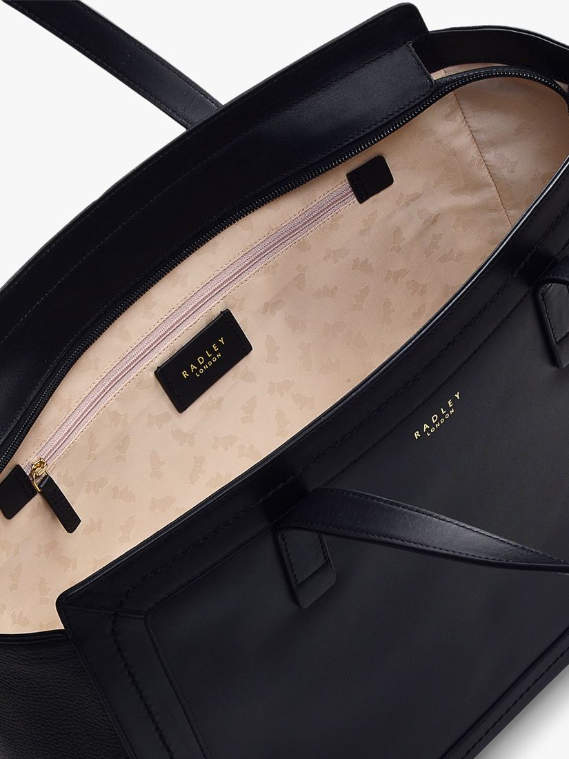 Radley Marston Mews Medium Zip Top Tote Bag, Black at John Lewis & Partners
