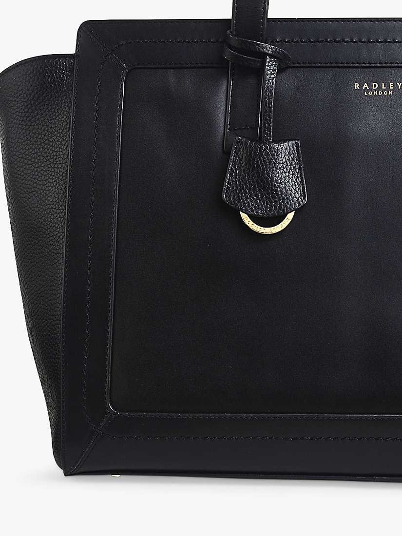 Buy Radley Marston Mews Medium Zip Top Tote Bag, Black Online at johnlewis.com
