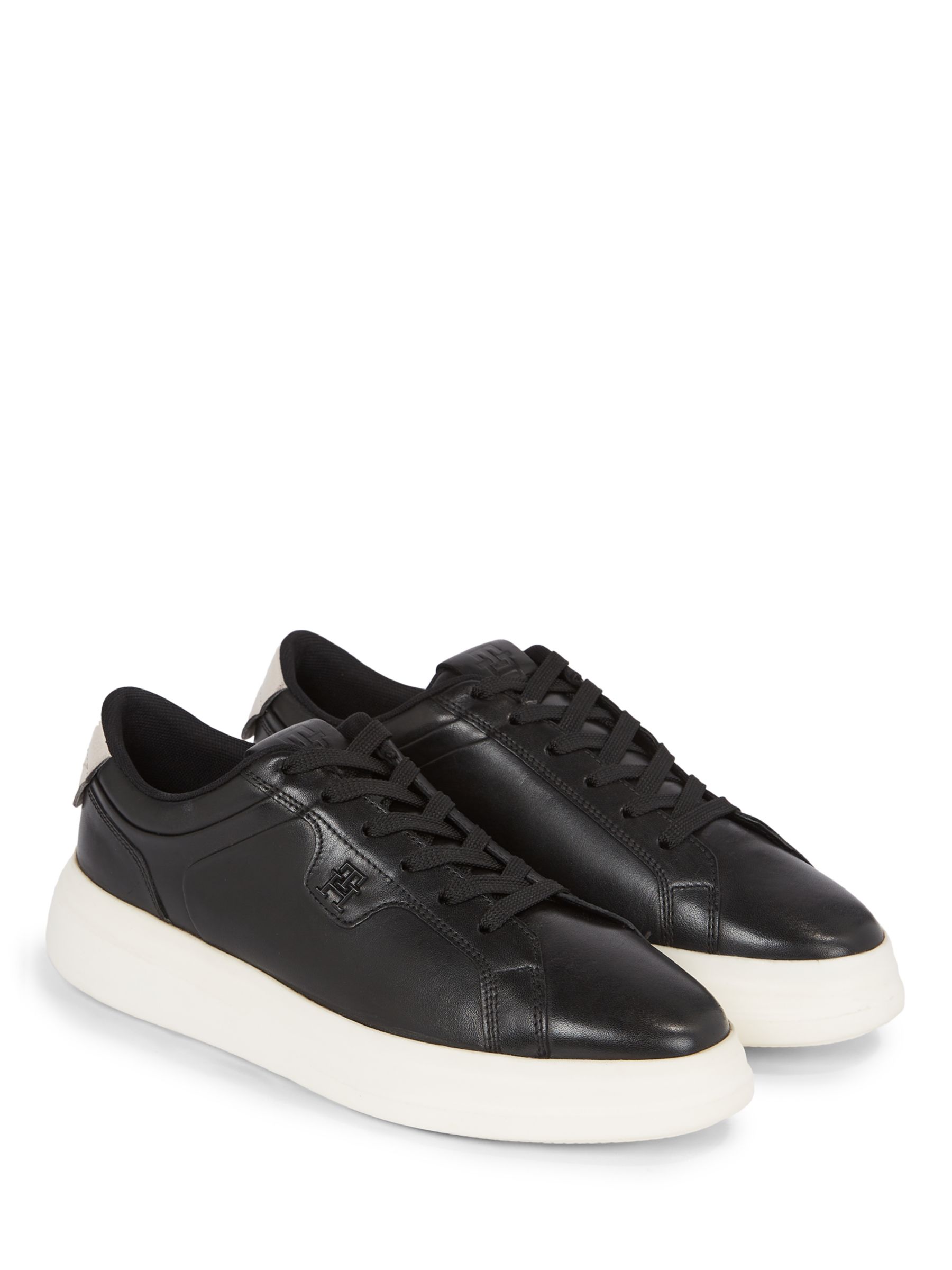 Buy Tommy Hilfiger Leather Lace-Up Flatform Trainers Online at johnlewis.com