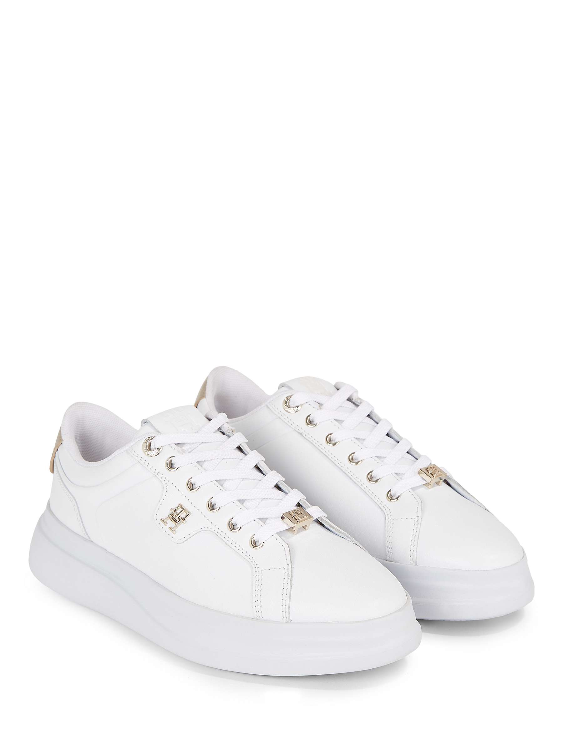 Buy Tommy Hilfiger Leather Lace-Up Flatform Trainers Online at johnlewis.com