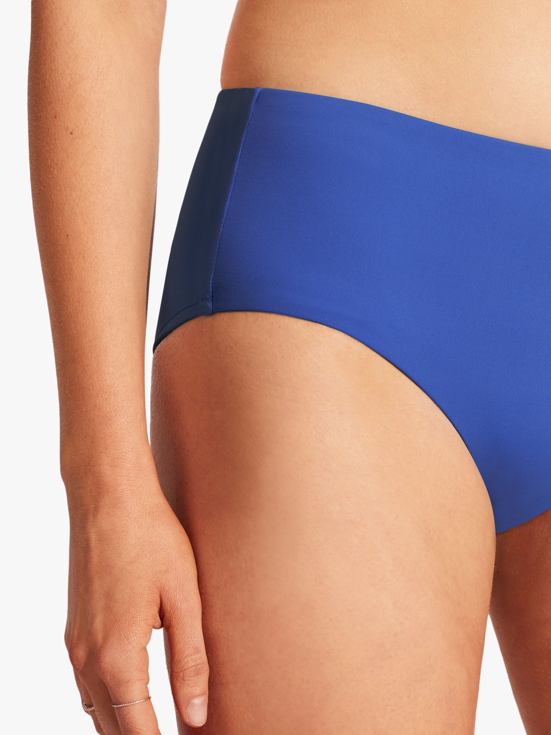 Buy Seafolly Collective Wide Side Retro Bikini Bottoms, Azure Online at johnlewis.com