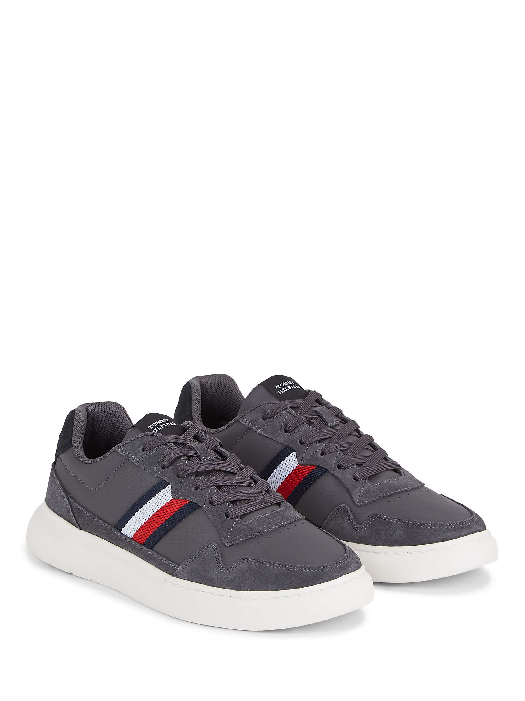 Buy Tommy Hilfiger Mix Stripes Leather Blend Trainers Online at johnlewis.com