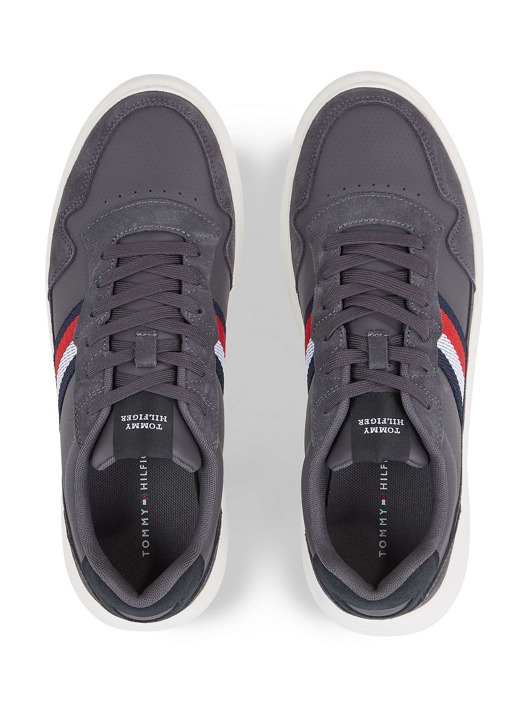 Buy Tommy Hilfiger Mix Stripes Leather Blend Trainers Online at johnlewis.com