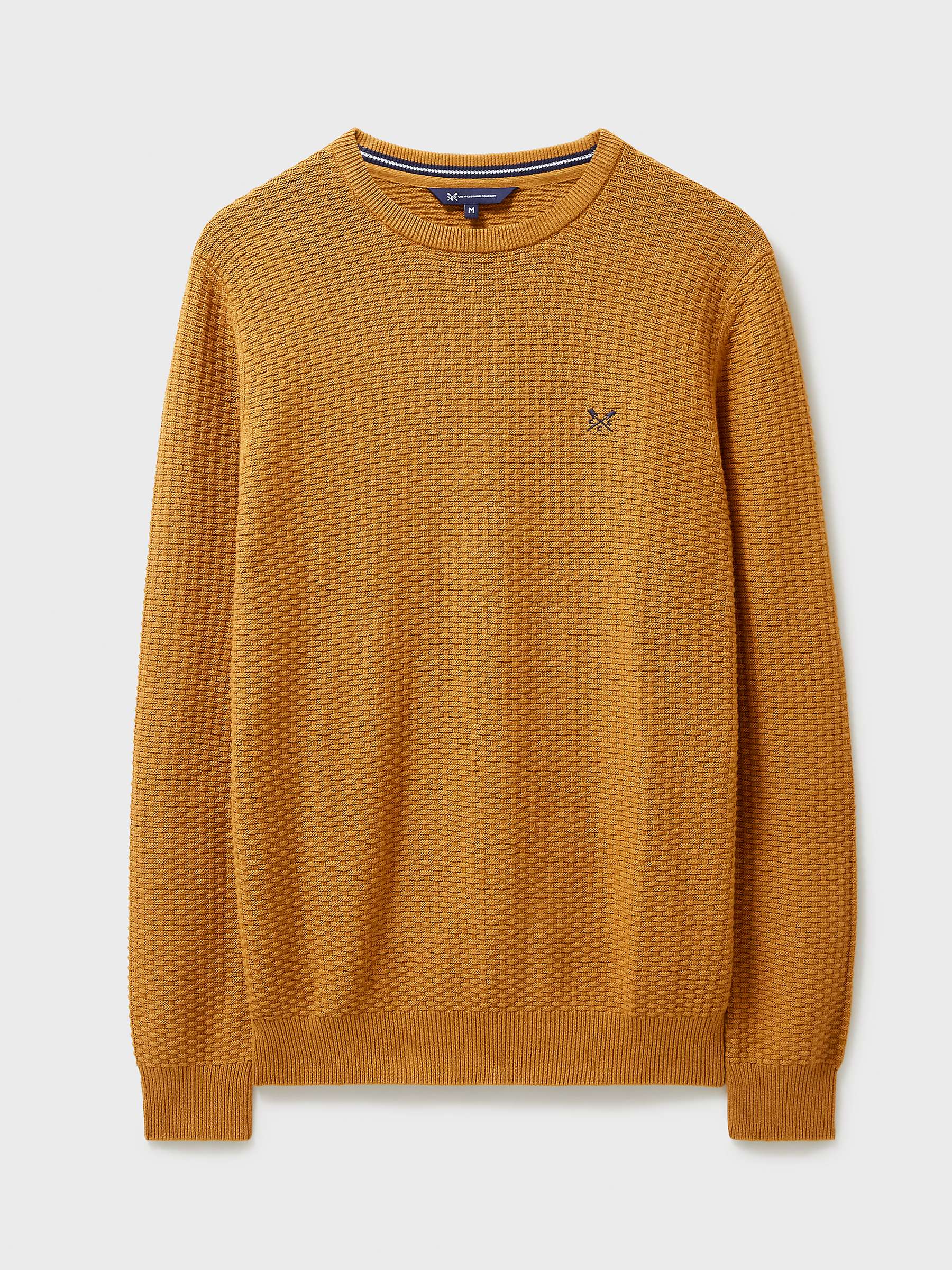 Buy Crew Clothing Breakwater Organic Cotton Knit Jumper, Yellow Online at johnlewis.com