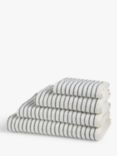 John Lewis Egyptian Fine Stripe Towels, Midnight