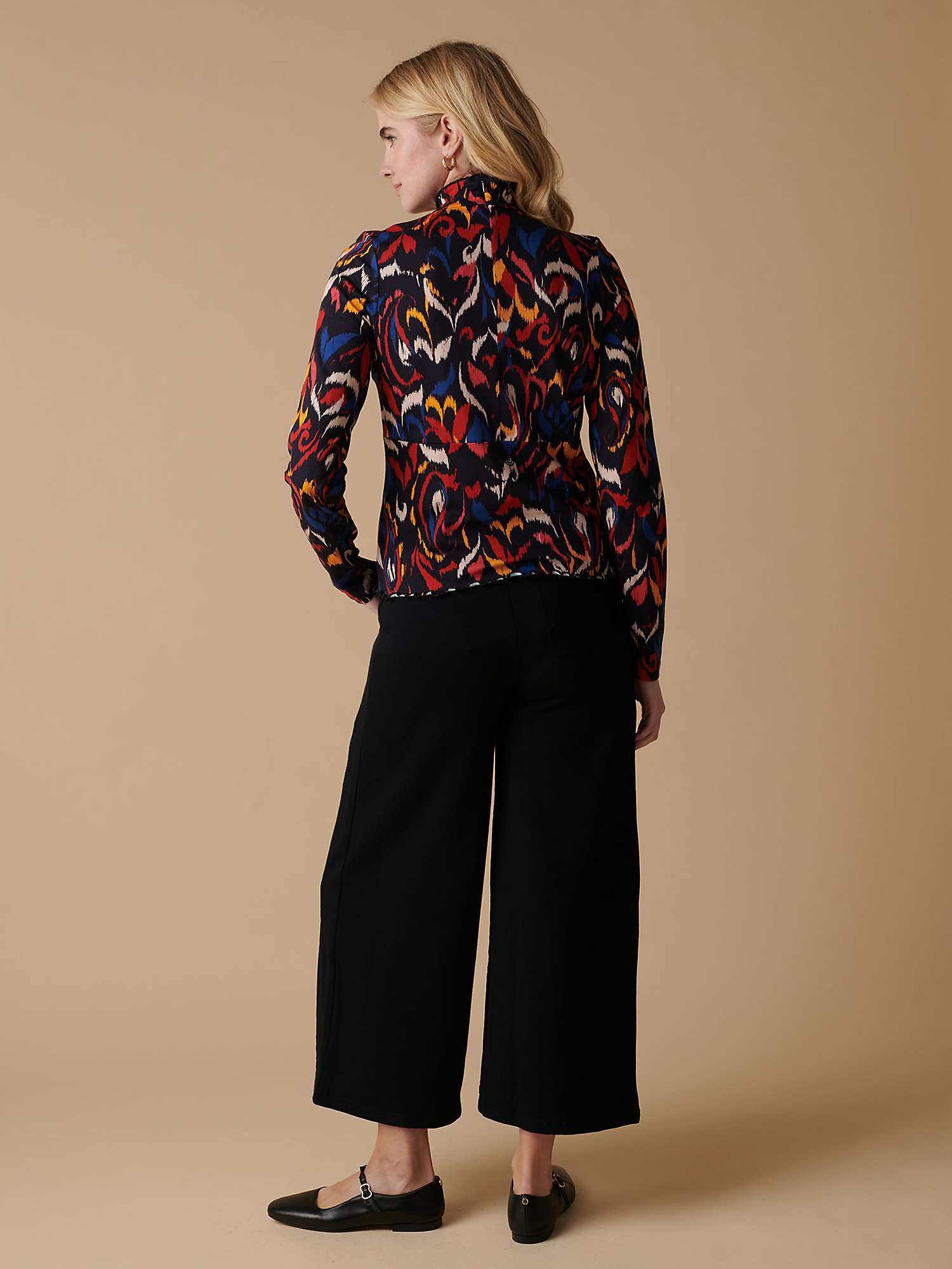 Buy Cape Cove Amy Abstract Print Cotton Jersey Top, Multi Online at johnlewis.com