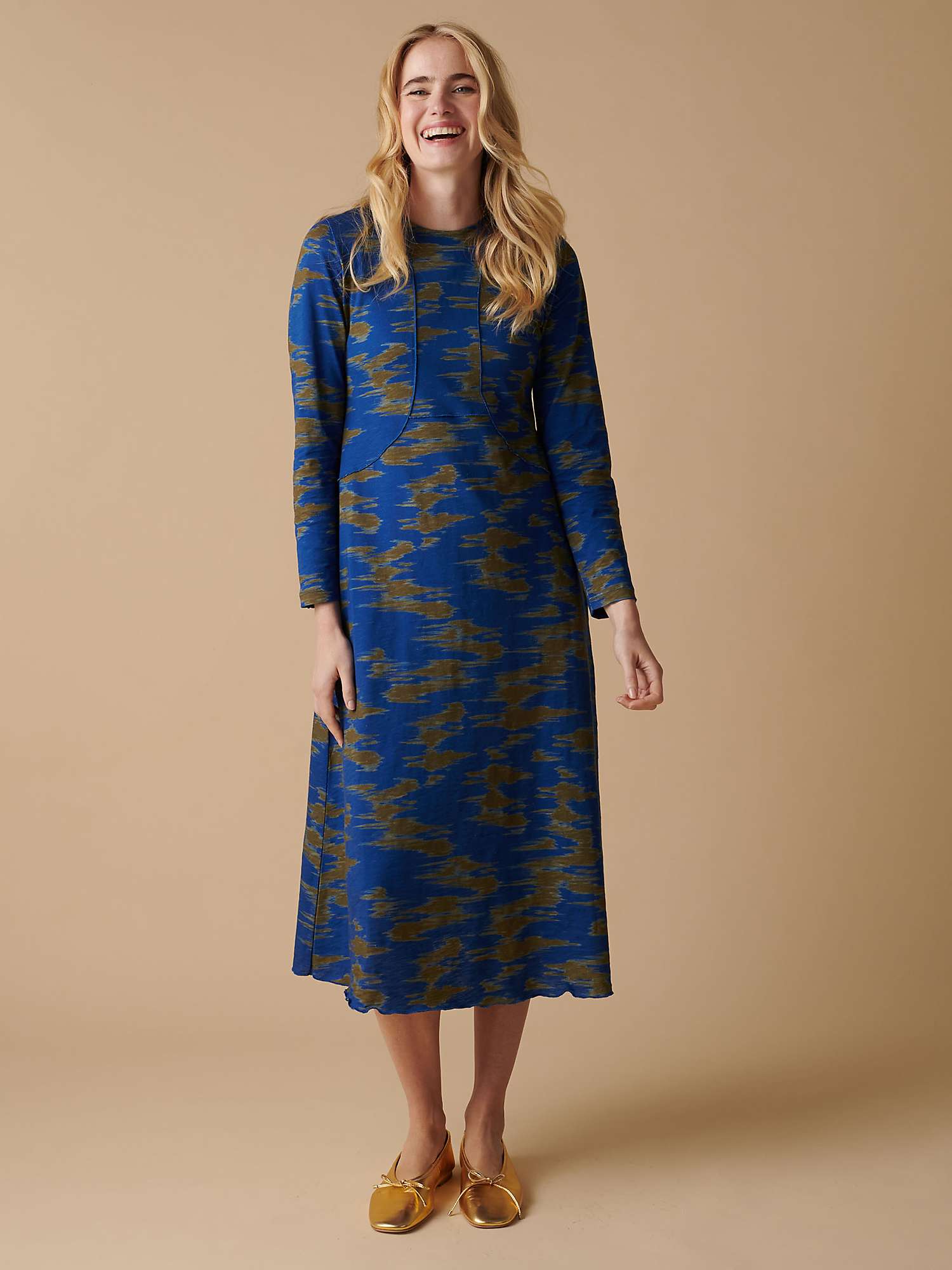 Buy Cape Cove Abby High Neck Jersey Midi Dress, Multi Online at johnlewis.com