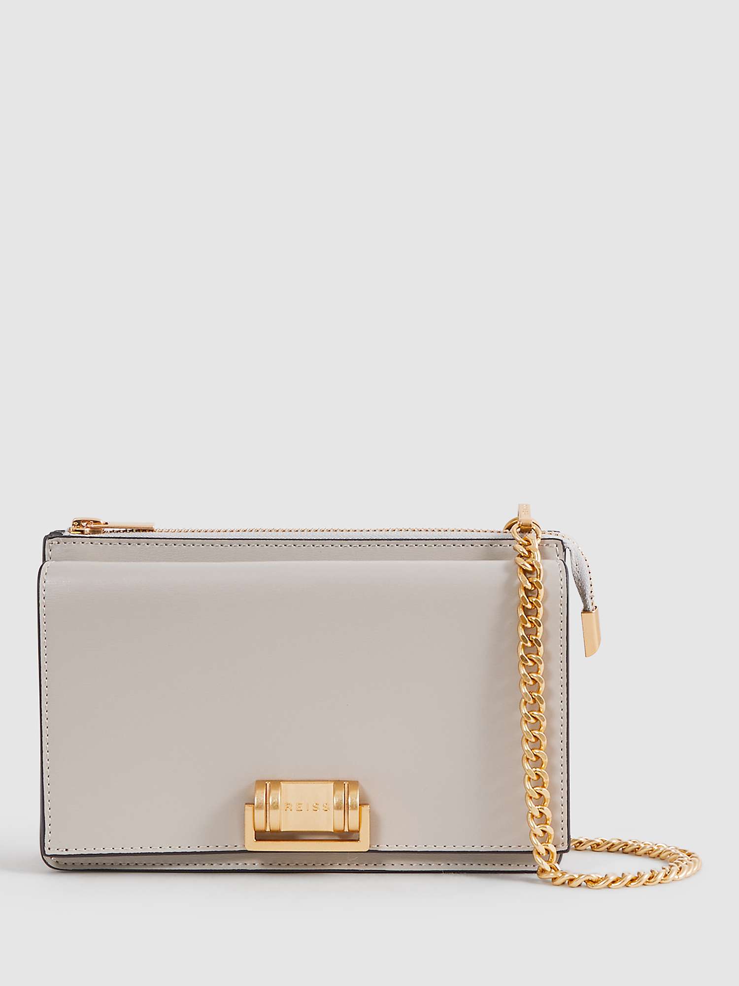 Buy Reiss Picton Chain Strap Leather Crossbody Bag Online at johnlewis.com