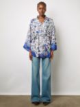 Gerard Darel Betta Silk Blend Floral Kimono, Natural/Multi