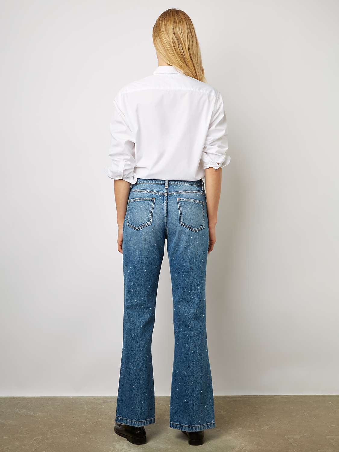 Buy Gerard Darel Coline Rhinestone Bootcut Jeans, Blue Online at johnlewis.com
