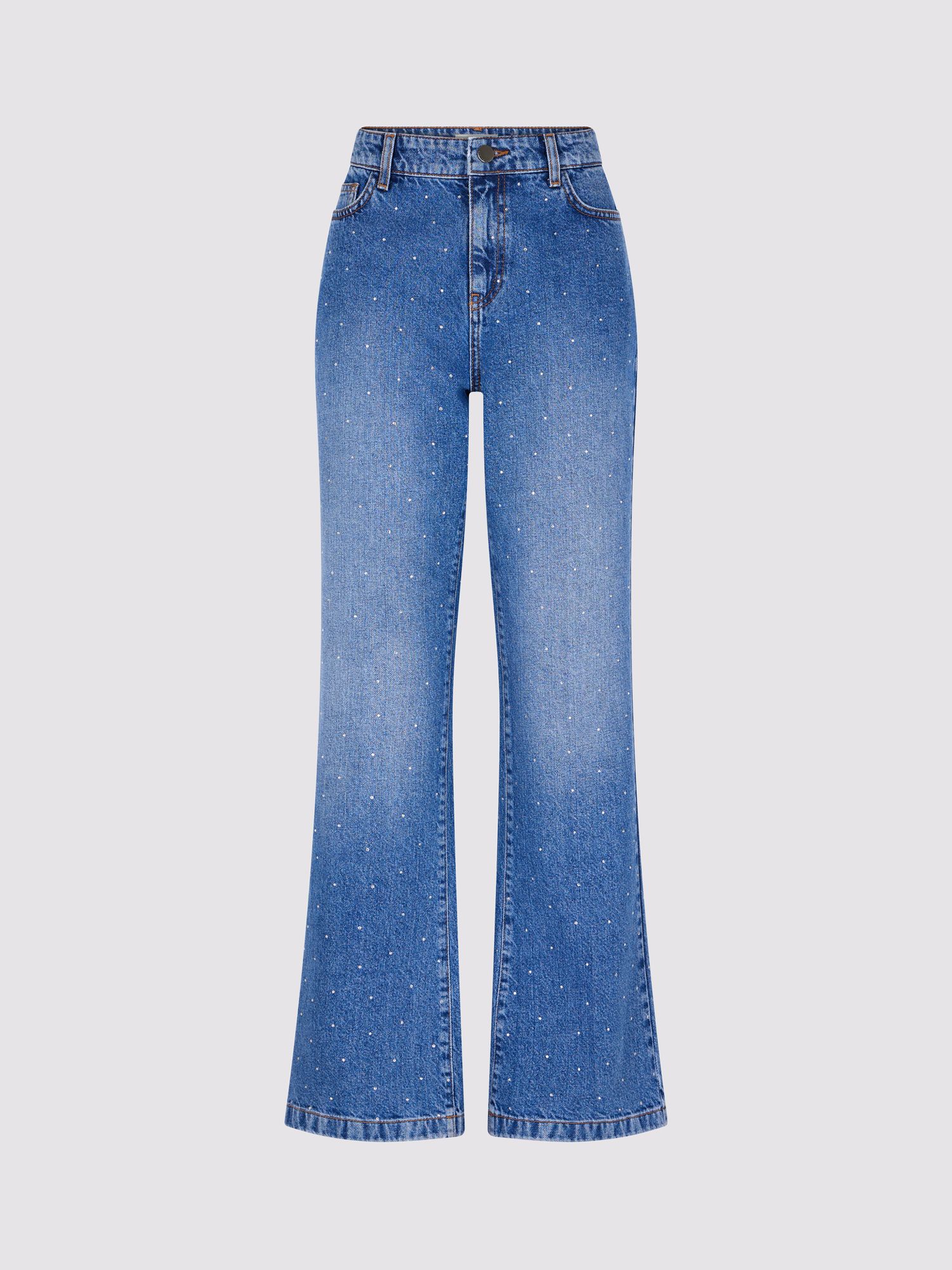 Gerard Darel Coline Rhinestone Bootcut Jeans, Blue, 10