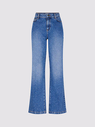 Gerard Darel Coline Rhinestone Bootcut Jeans, Blue