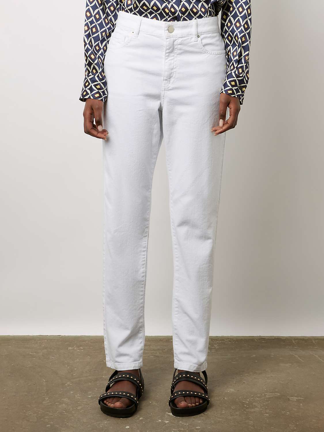 Buy Gerard Darel Chloe Slim Leg Jeans, White Online at johnlewis.com