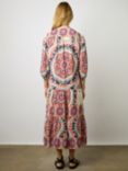 Gerard Darel Emi Mandala Print Tiered Maxi Dress, Natural/Multi, Natural/Multi