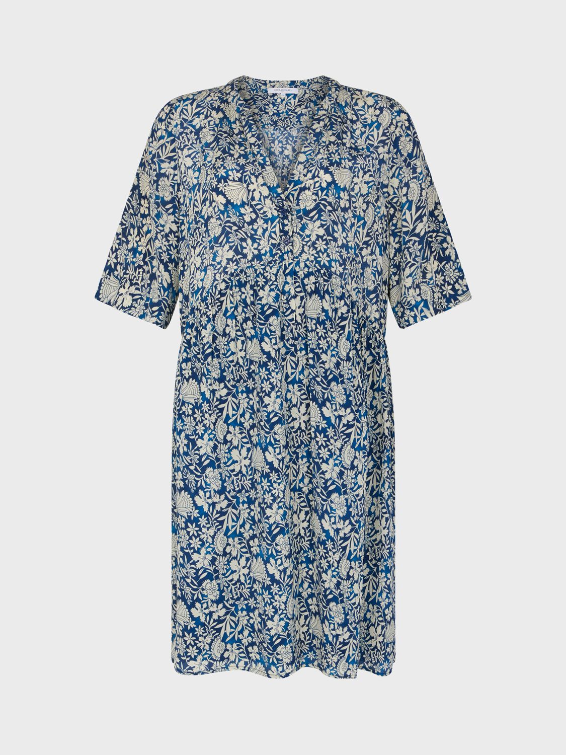 Gerard Darel Ellena Floral Print Mini Dress, Indigo, 10