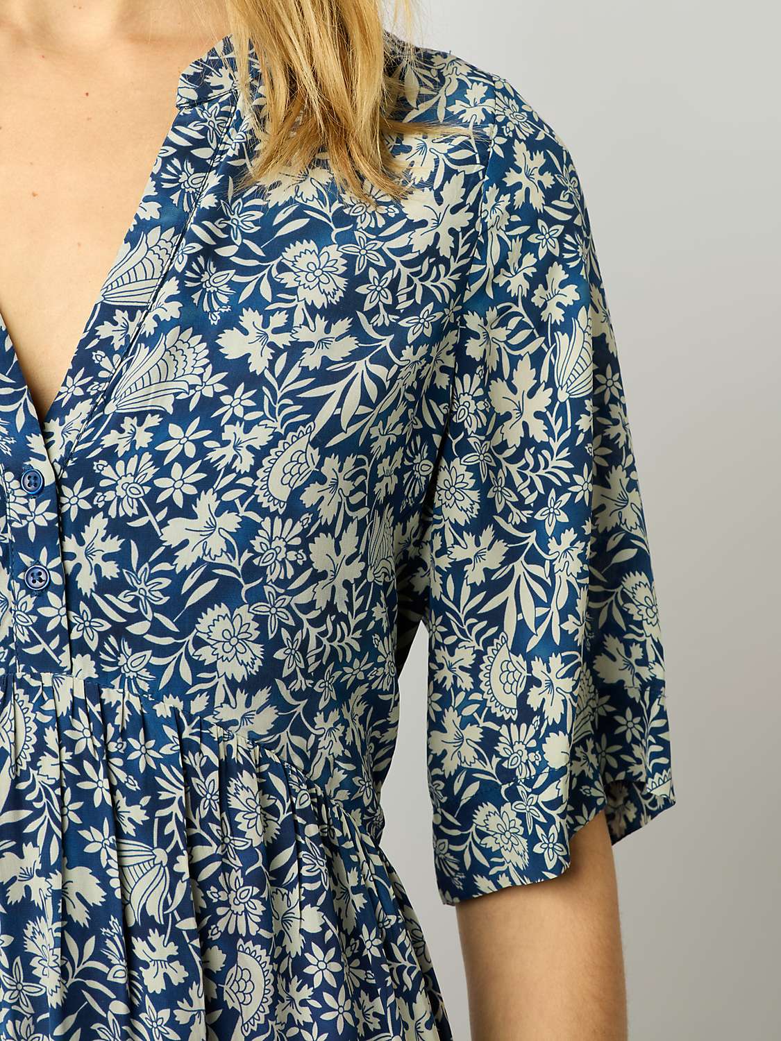 Buy Gerard Darel Ellena Floral Print Mini Dress, Indigo Online at johnlewis.com