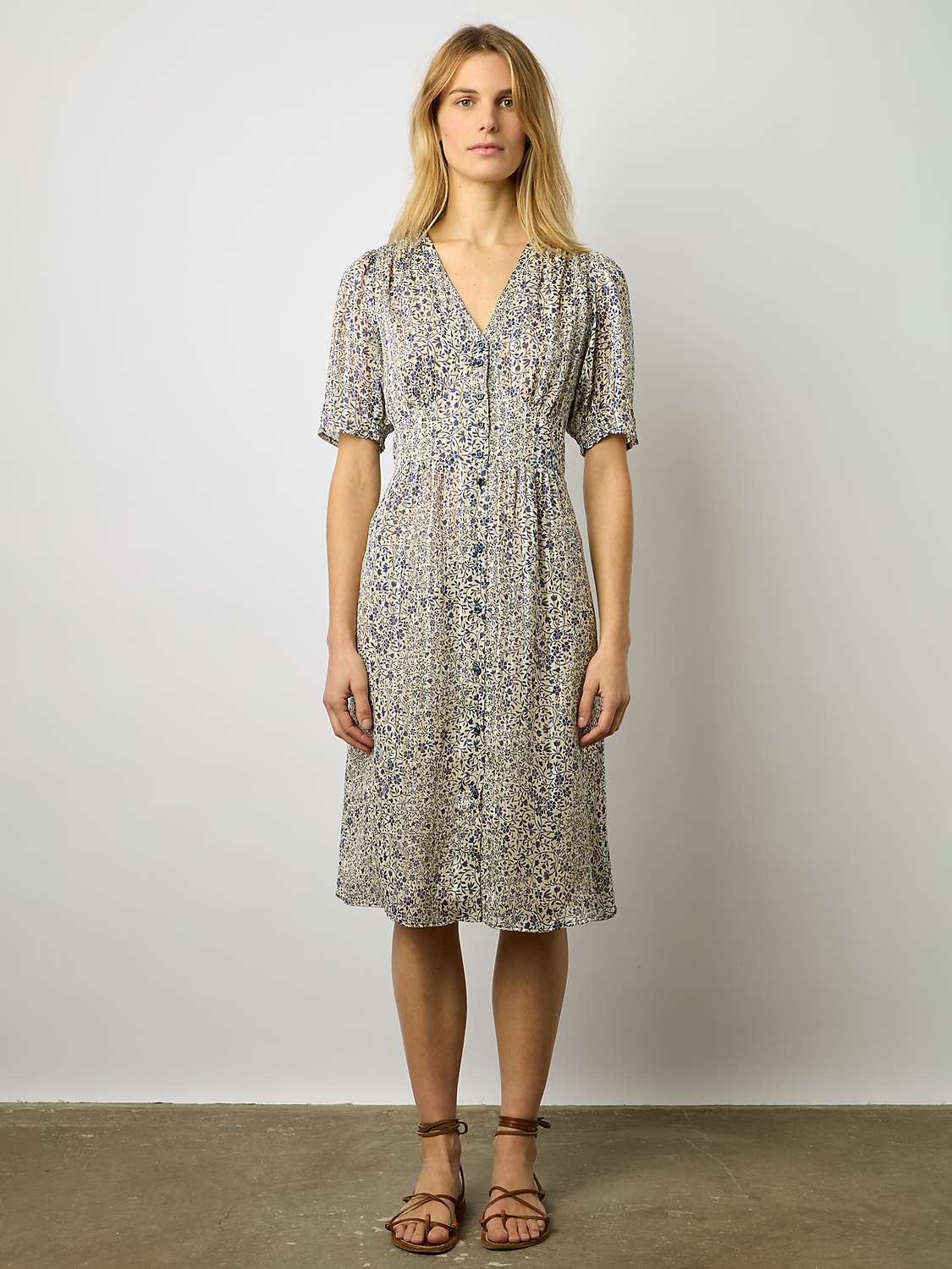 Buy Gerard Darel Elichevy Midi Dress, Ecru Online at johnlewis.com
