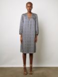 Gerard Darel Ekram Geometric Print Tunic Dress, Ink/Multi, Ink/Multi