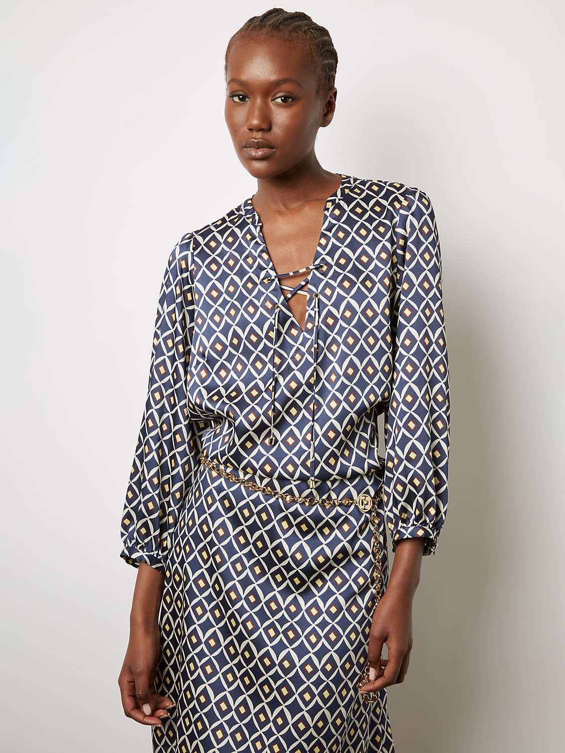 Buy Gerard Darel Ekram Geometric Print Tunic Dress, Ink/Multi Online at johnlewis.com