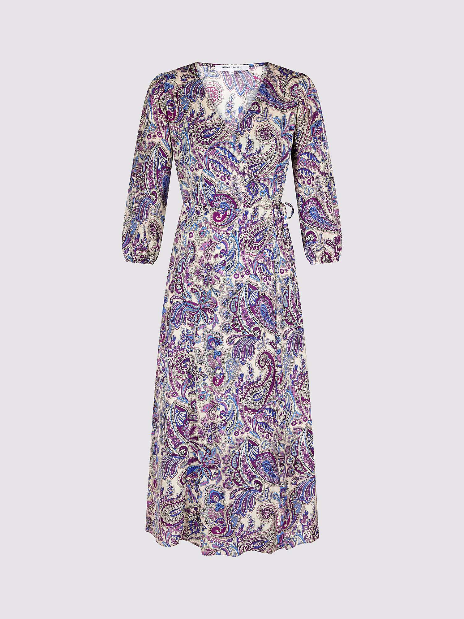 Buy Gerard Darel Edna Paisley Print Midi Wrap Dress, Purple/Multi Online at johnlewis.com