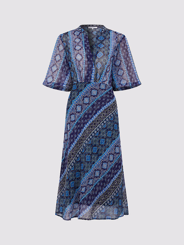 Gerard Darel Elia Stud Embellished Midi Dress, Indigo/Multi