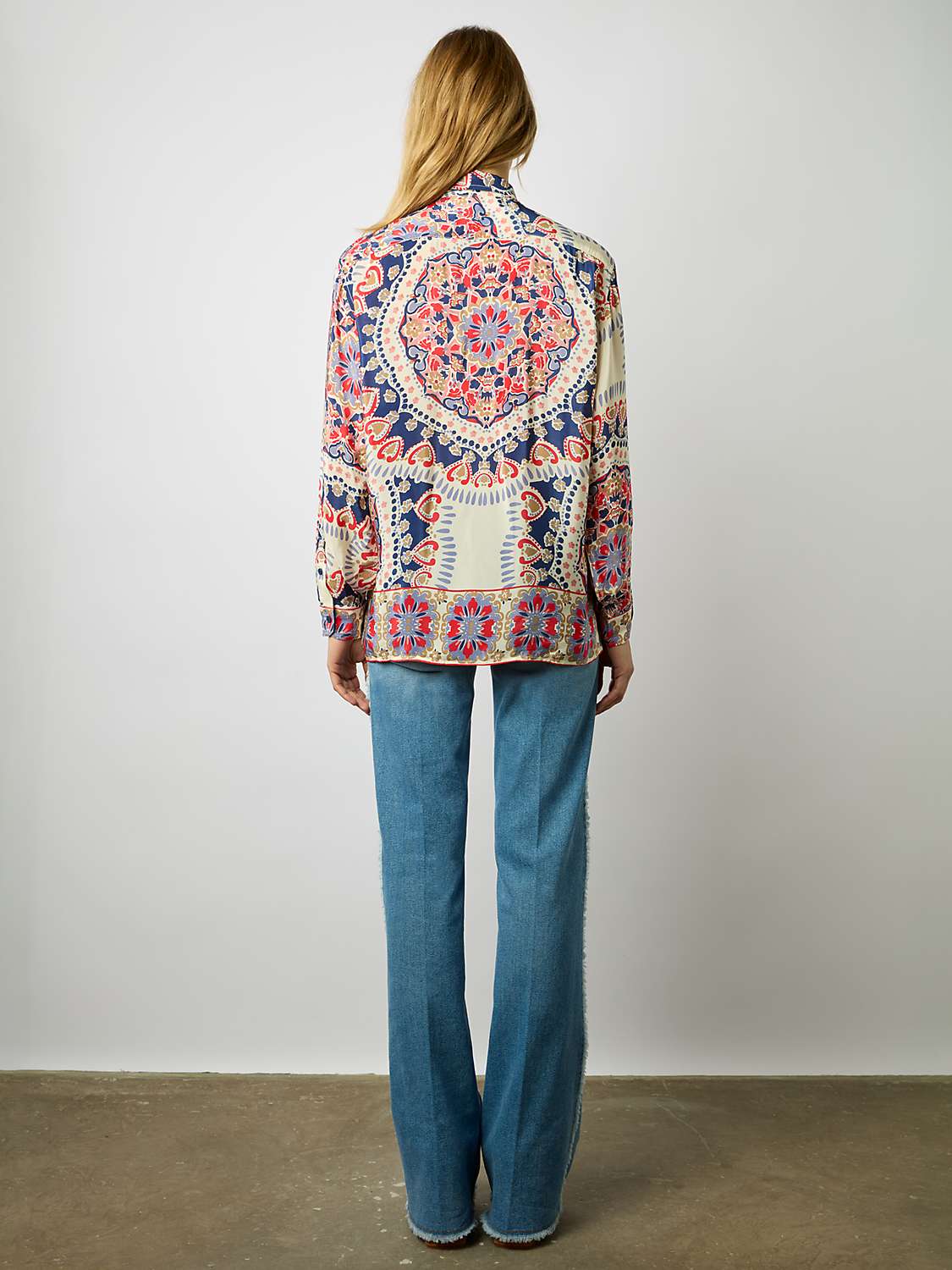 Buy Gerard Darel Alyssa Button Blouse, Natural/Multi Online at johnlewis.com