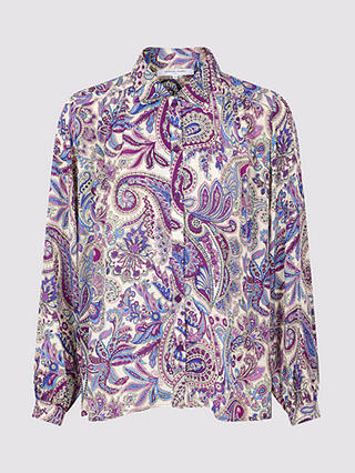 Gerard Darel Aaliyah Paisley Print Shirt, Purple/Multi
