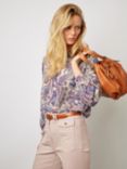 Gerard Darel Aaliyah Paisley Print Shirt, Purple/Multi