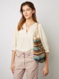 Gerard Darel Amaia Silk Blend Blouse, Beige