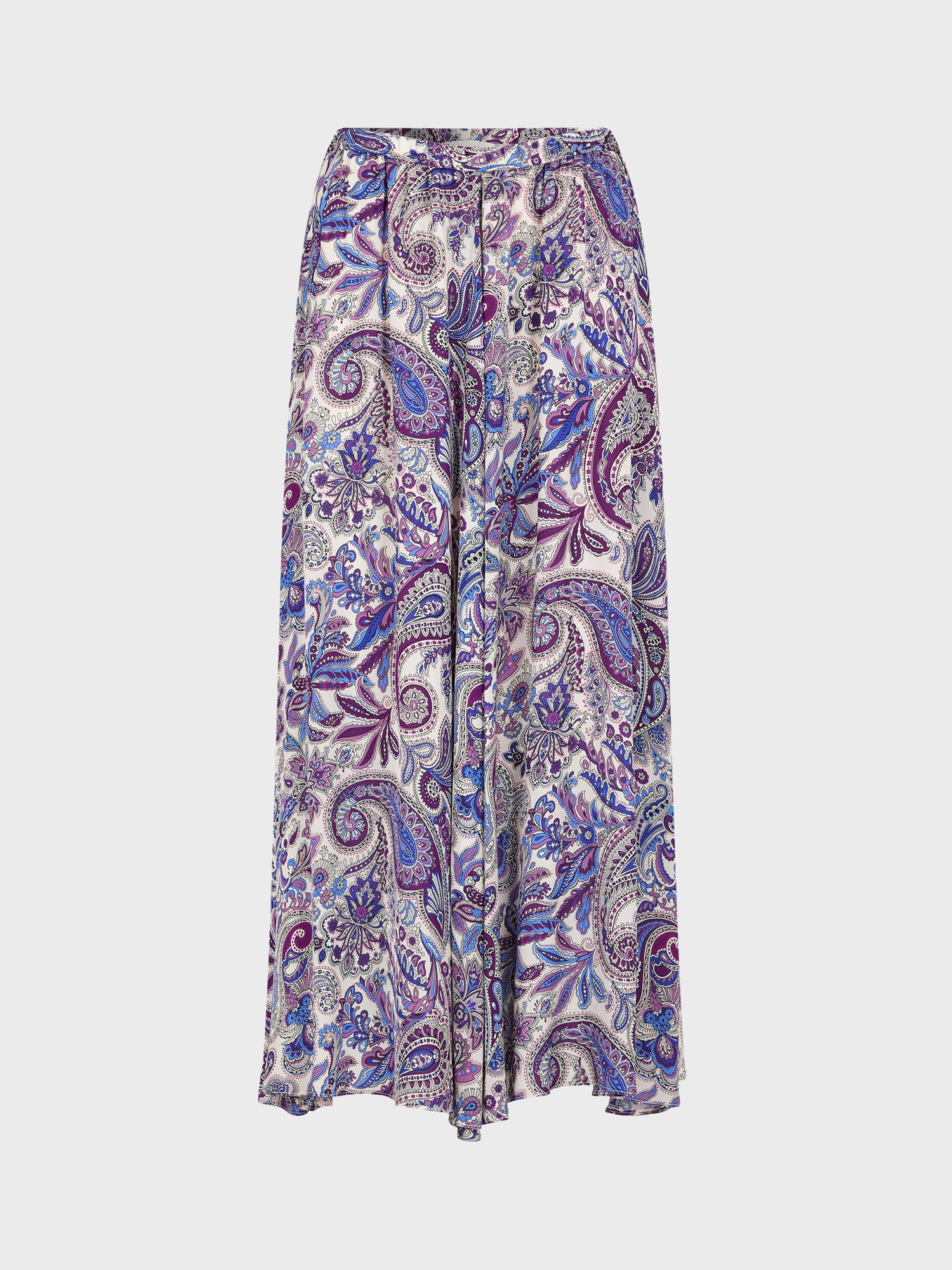 Gerard Darel Daffy Paisley Print Midi Skirt, Purple/Multi, 10