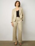 Gerard Darel Carmen Linen Blend Trousers, Sand