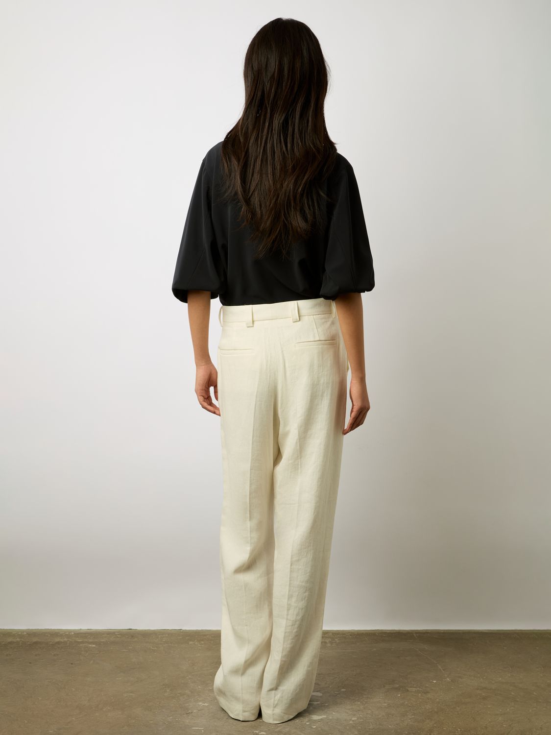 Buy Gerard Darel Cyndelle Linen Blend Trousers, Ecru Online at johnlewis.com