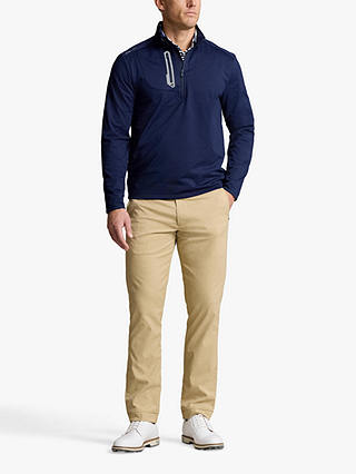 Polo Golf Ralph Lauren Performance Jersey Quarter Zip Pullover, Navy