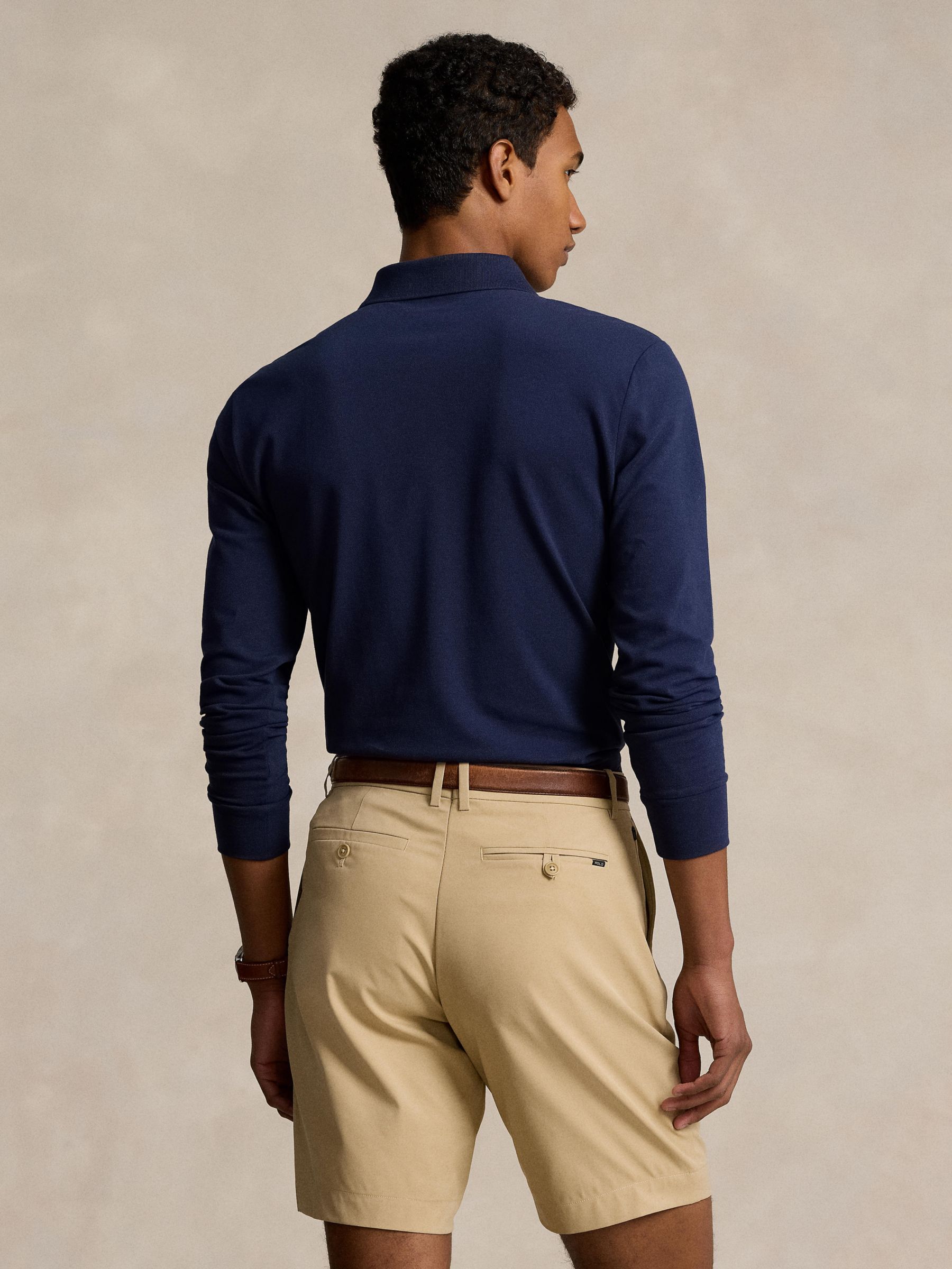 Ralph Lauren Tailored Fit Performance Polo Shirt, Navy, S