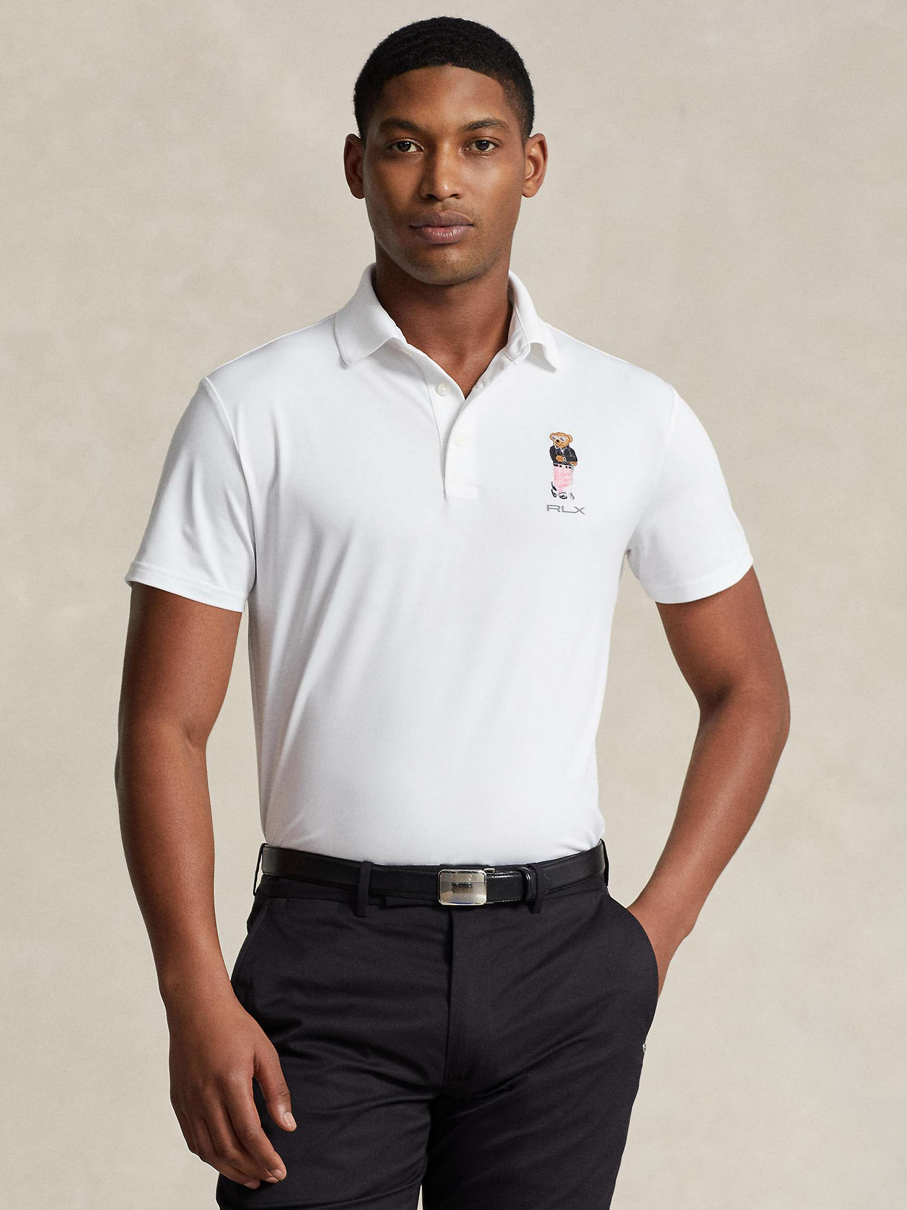 Buy Polo Golf Ralph Lauren Bear Logo Polo T-Shirt, White Online at johnlewis.com
