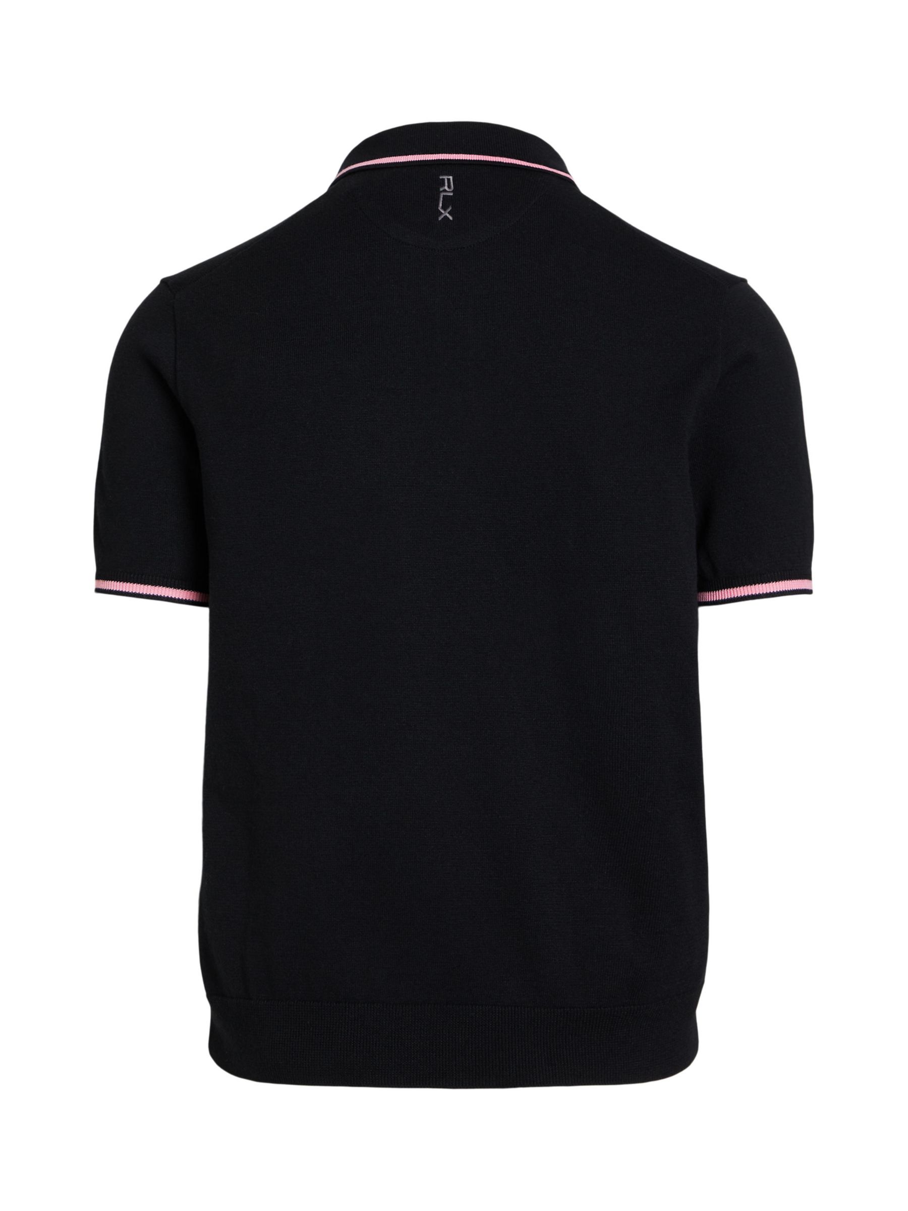 Buy Polo Golf Ralph Lauren Performance Polo Collar Jumper, Black/White Online at johnlewis.com