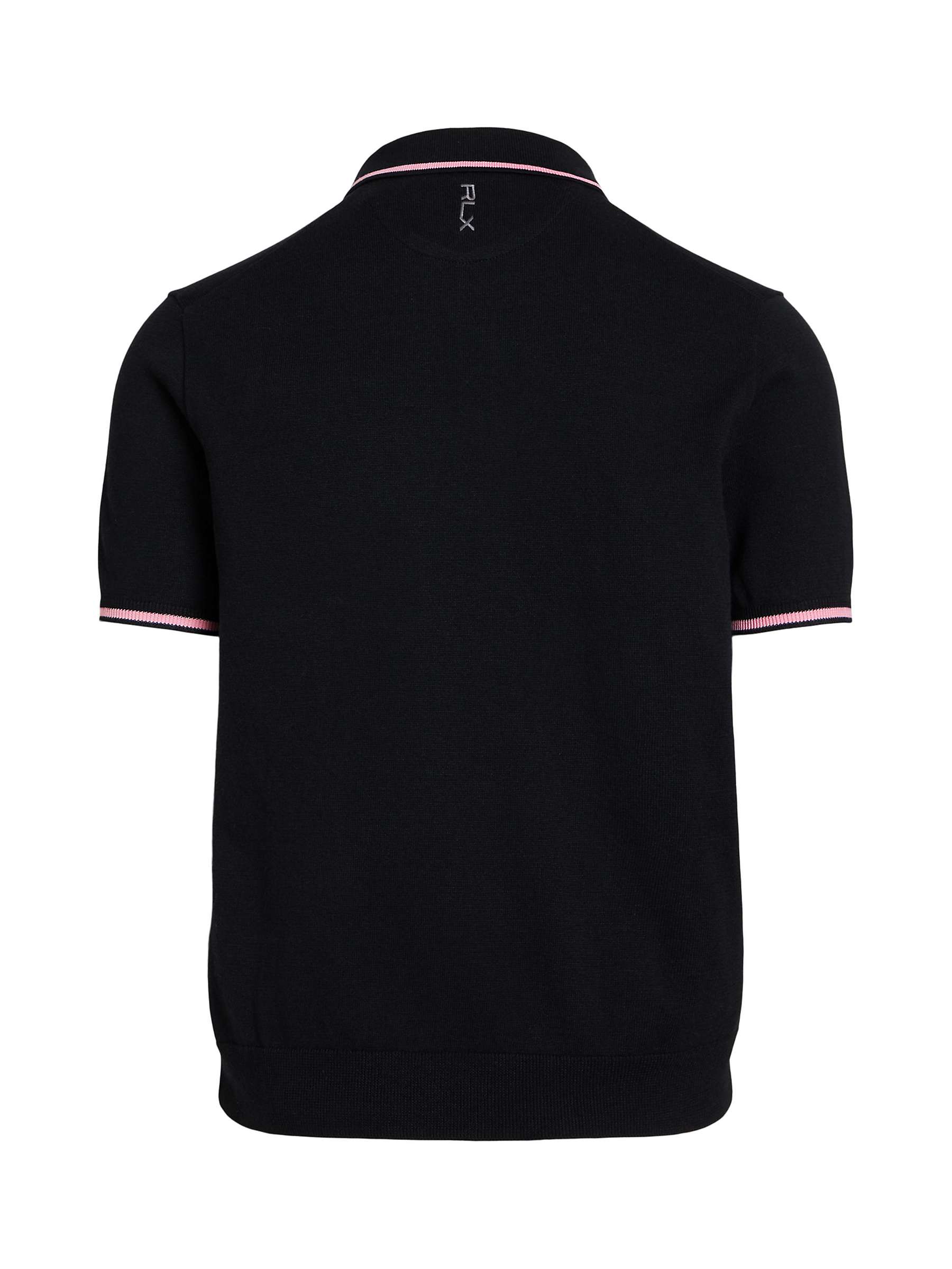 Buy Polo Golf Ralph Lauren Performance Polo Collar Jumper, Black/White Online at johnlewis.com