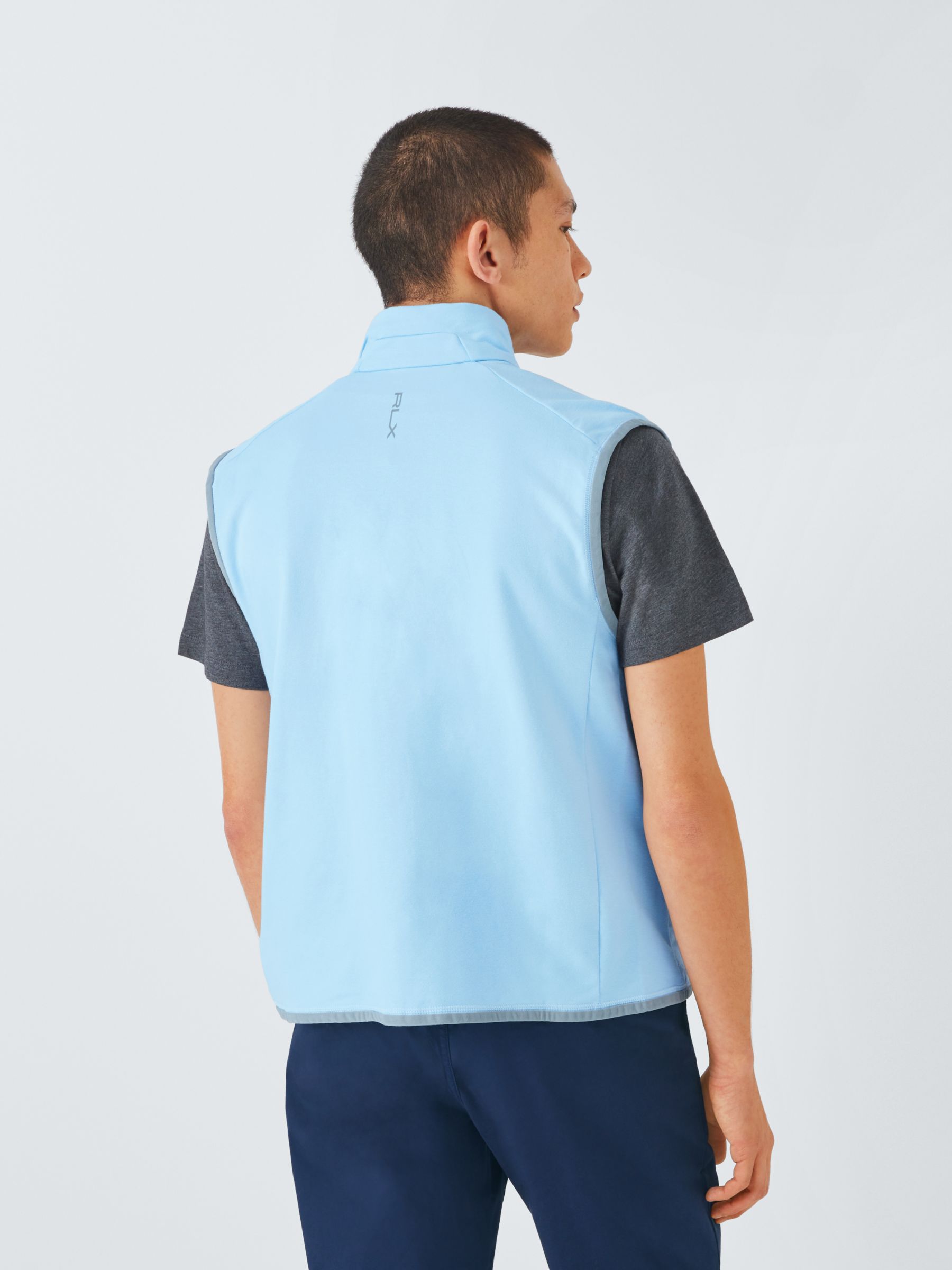 Ralph Lauren Hybrid Full Zip Vest Jacket , Light Blue, M