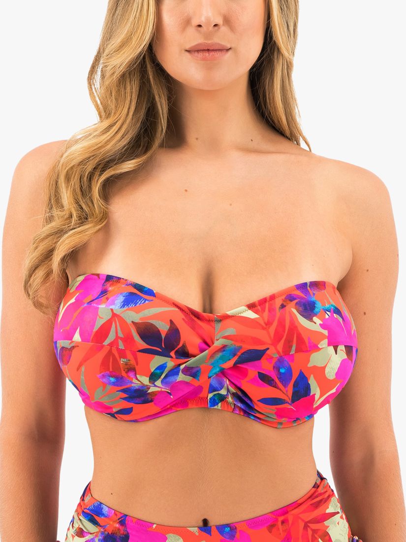 Fantasie Playa de Carmen Beach Party Underwired Bandeau Bikini Top, Multi, 34DD