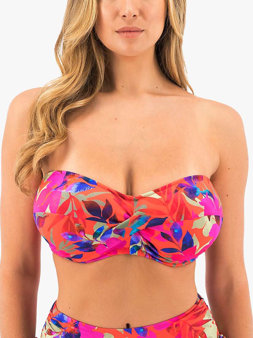 Buy Fantasie Playa de Carmen Beach Party Underwired Bandeau Bikini Top, Multi Online at johnlewis.com