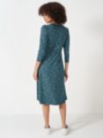 Crew Clothing Dorothy Floral Jersey Dress, Teal Green