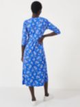 Crew Clothing Emi Floral Print Jersey Midi Dress, Blue/Multi, Blue/Multi