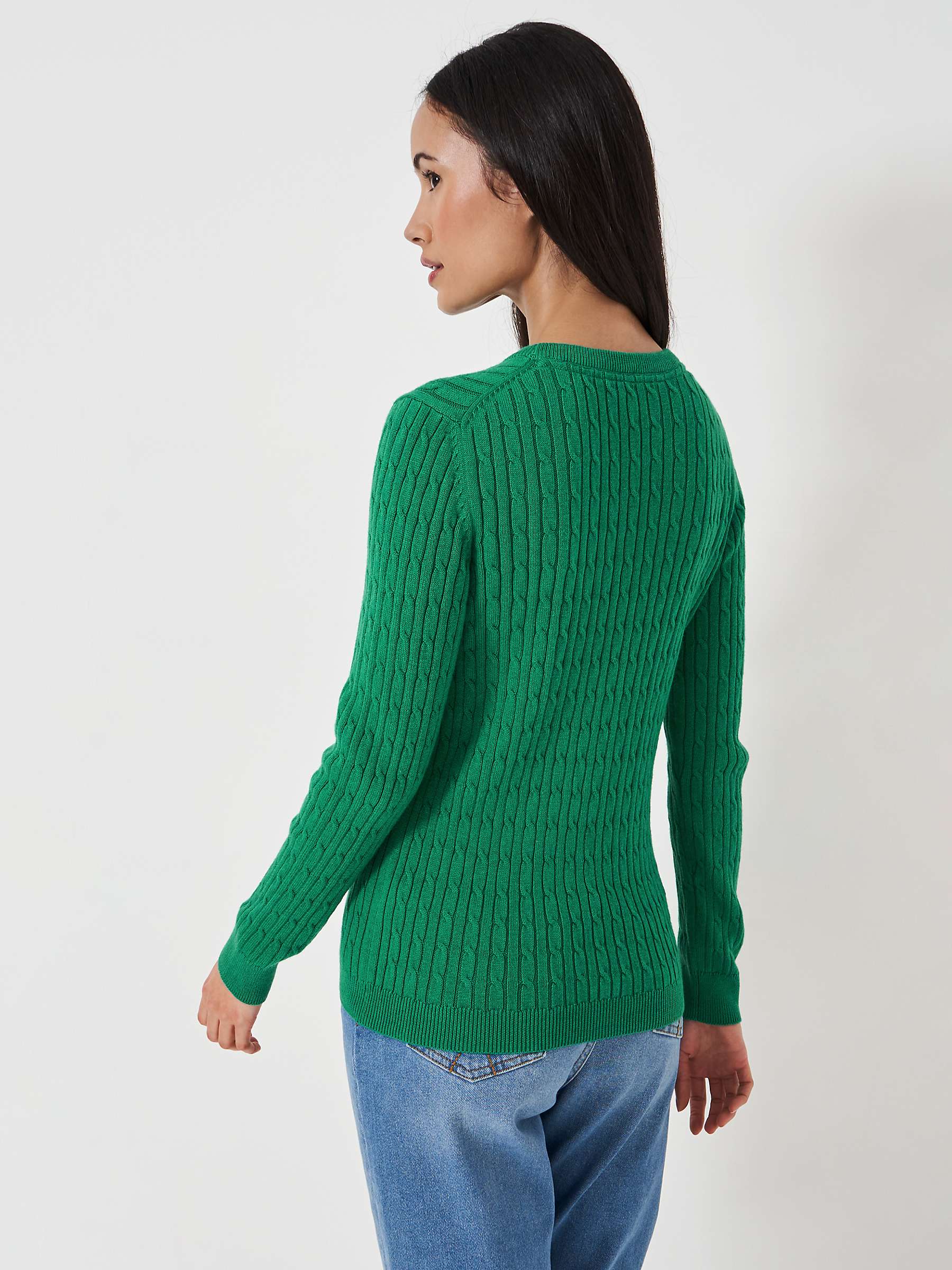Buy Crew Clothing Heritage Crew Neck Cable Knit Jumper Online at johnlewis.com