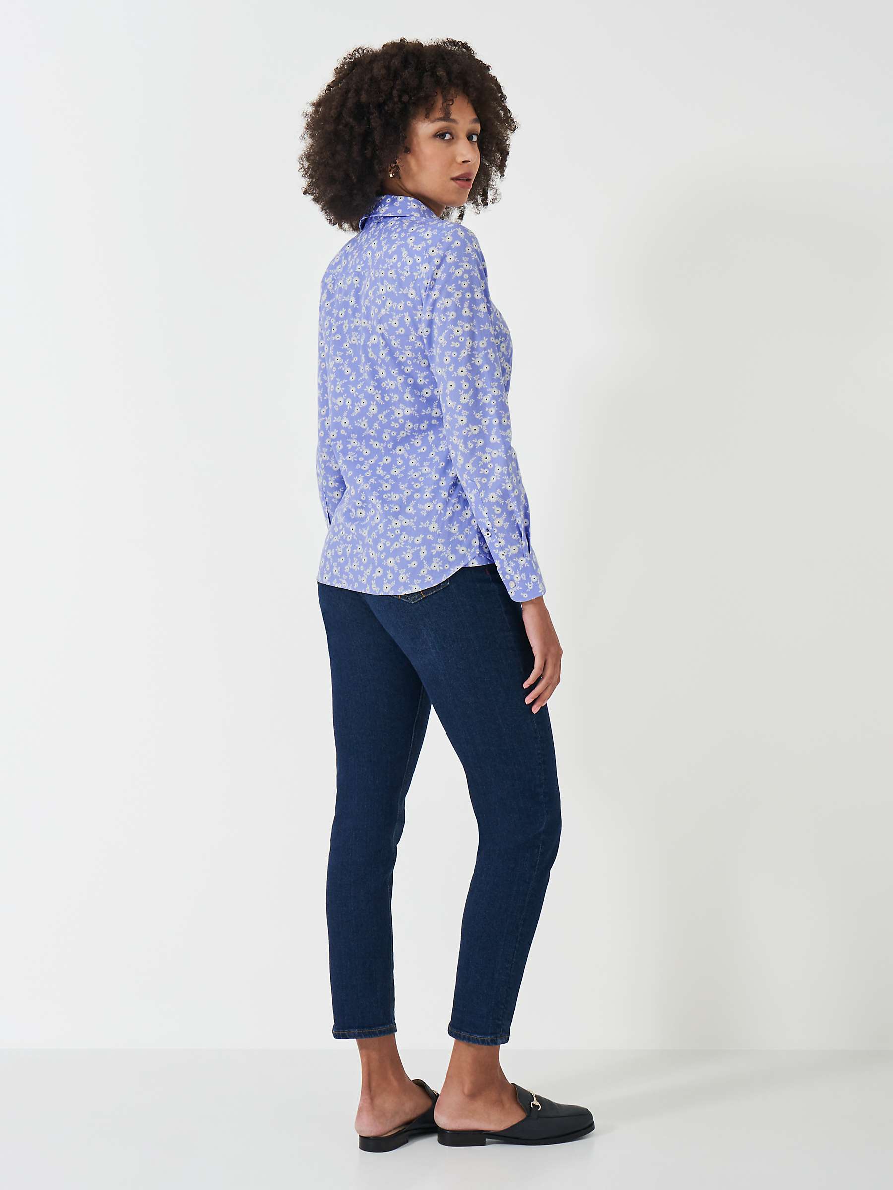 Buy Crew Clothing Lulworth Tailored Floral Print Shirt, Blue/Multi Online at johnlewis.com