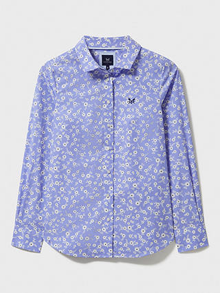 Crew Clothing Lulworth Tailored Floral Print Shirt, Blue/Multi